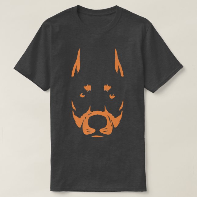 Camiseta Doberman face Pinscher para dueños de perros  (Diseño del anverso)
