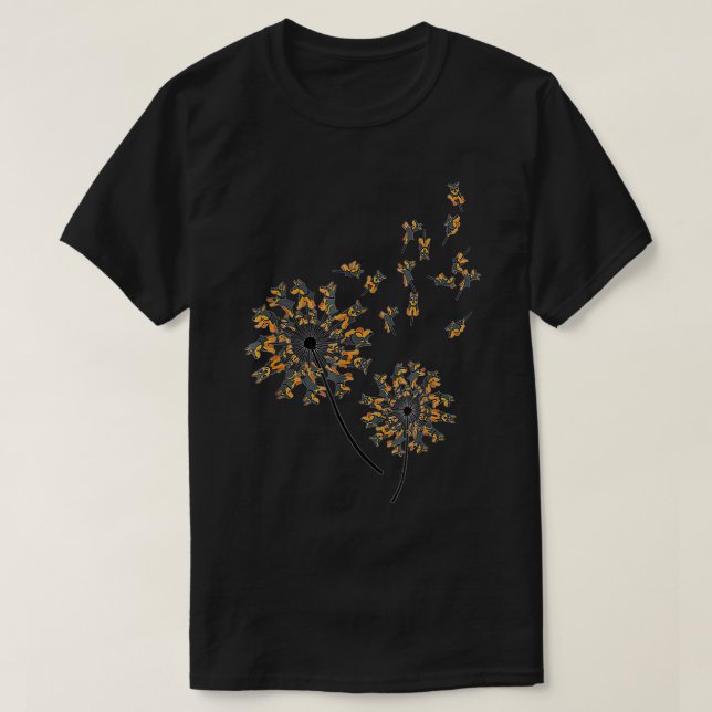 Camiseta Doberman Flower Fly Dandelion Funny Dog Lover For  (Diseño del anverso)