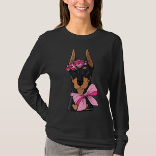 Camiseta Doberman Flower Girl