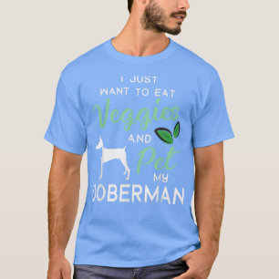 Camiseta Doberman Funny Vegan Dog Lover Owner Xmas Birthday