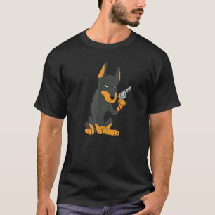 Camiseta Doberman Gun Revolver