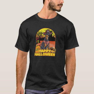 Camiseta Doberman Happy Halloween Costueen Pirate Pullover
