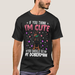 Camiseta Doberman Heart El día de San Valentín Animal Para 