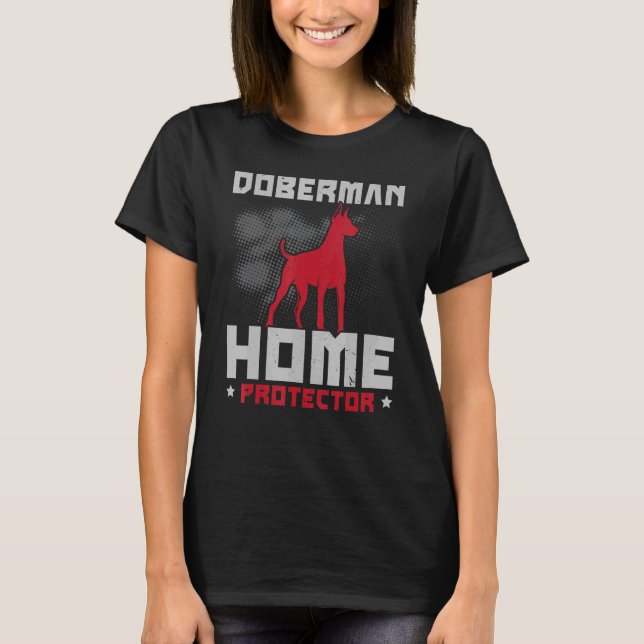 Camiseta Doberman Home Protector Perro Perro Criador de Per (Anverso)