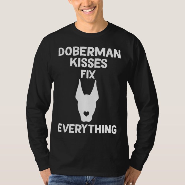 Camiseta Doberman kisses fix everything Dobie Mom  1 (Anverso)