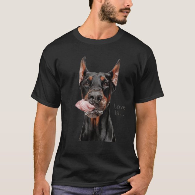 Camiseta Doberman Lover Doberman Pinscher Dog Mom Dad Love (Anverso)