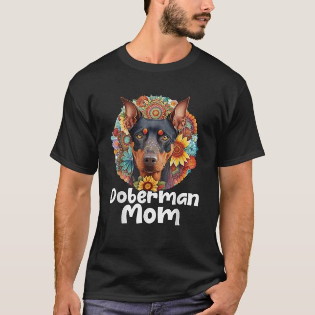 Camiseta Doberman Mamá Día de la Madre Perro Mascota canino (Anverso)