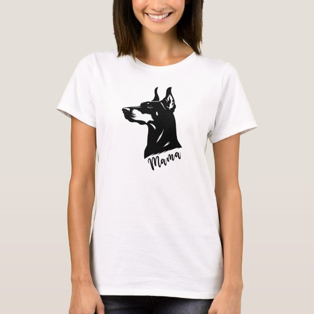 Camiseta Doberman Mama, Dobe Mom (Anverso)