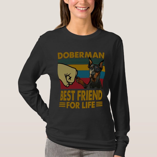 Camiseta Doberman Mejor Amigo Por Vida Perro Lover (Anverso)