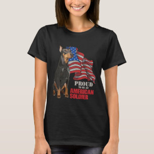 Camiseta Doberman Orgulloso De Ser Un Soldado Estadounidens