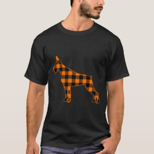 Camiseta Doberman Perro Naranja Búfalo Plaid Halloween Dobe