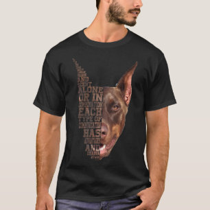 Camiseta Doberman persona de perro de popa baja
