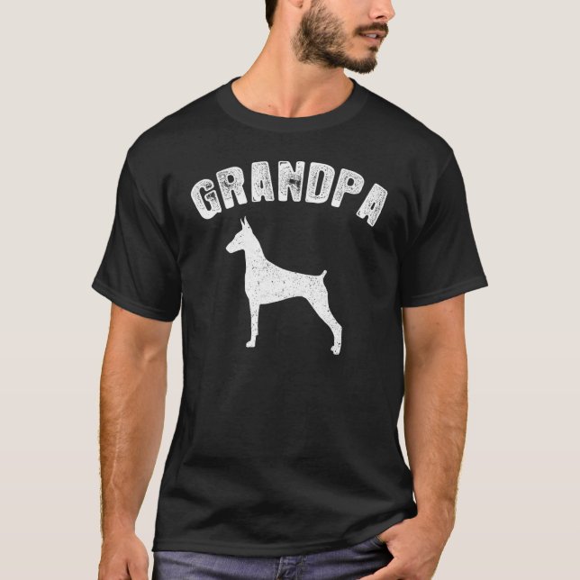 Camiseta Doberman Pinscher Abuelo Familia (Anverso)