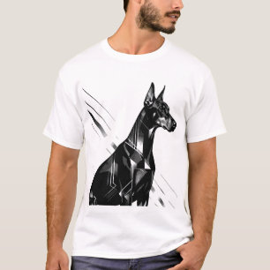 Camiseta Doberman Pinscher Artístico y Pastor Alemán Acuare
