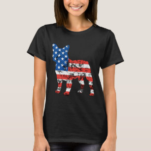 Camiseta Doberman Pinscher Bandera Estadounidense Dolorosa 