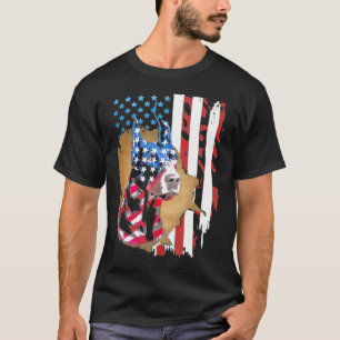 Camiseta Doberman Pinscher Bandera Estadounidense Perro Pat