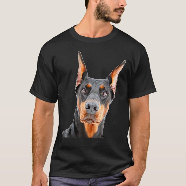 Camiseta Doberman Pinscher Breed Dog Face (Anverso)