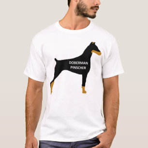 Camiseta Doberman Pinscher color silo negro.png