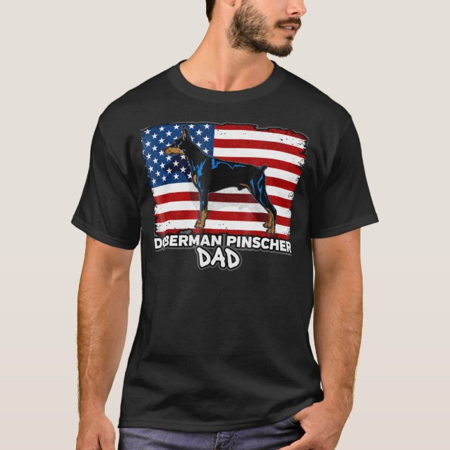 Camiseta Doberman Pinscher Dad Dog For Men (Anverso)
