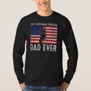 Camiseta Doberman Pinscher Dad Usa American Flag Dog Dueño