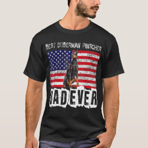 Camiseta Doberman Pinscher Dad Usa American Flag Dog Dueño