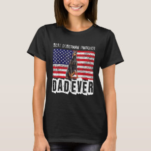 Camiseta Doberman Pinscher Dad Usa American Flag Dog Dueño