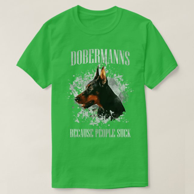 Camiseta Doberman Pinscher Dobermann (3) (Diseño del anverso)
