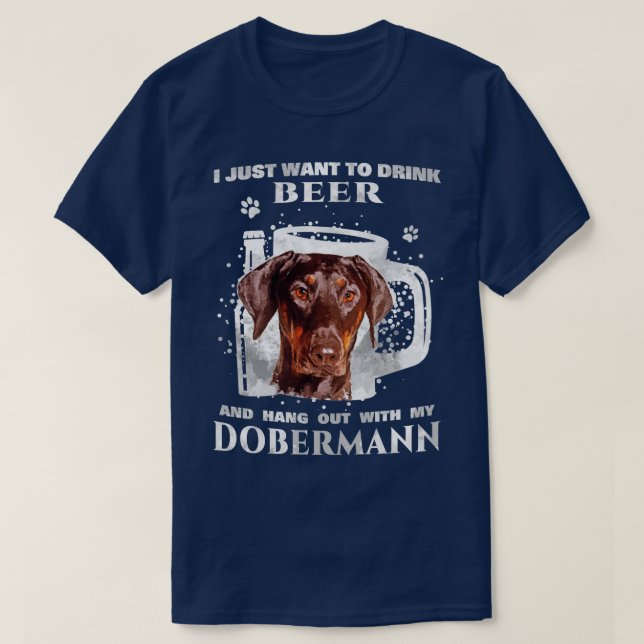 Camiseta Doberman Pinscher Dobermann (5) (Diseño del anverso)