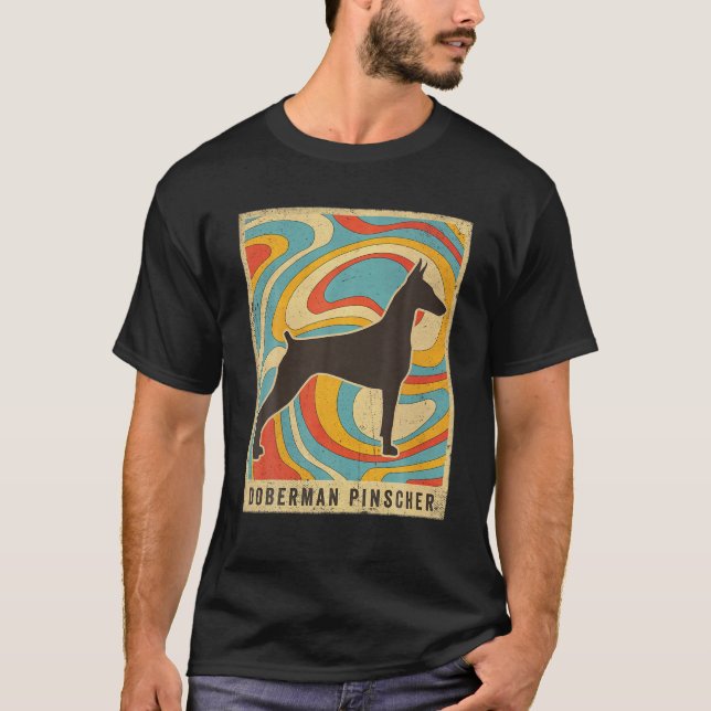 Camiseta Doberman Pinscher Dog Retro Vintage (Anverso)
