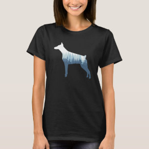 Camiseta Doberman Pinscher Dog Silhouette al aire libre