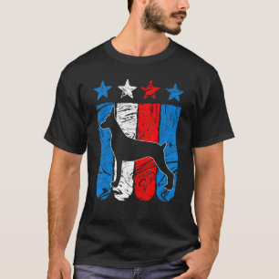 Camiseta Doberman Pinscher Dog Usa Bandera Estadounidense 4