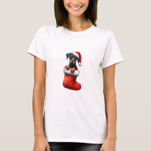 Camiseta Doberman Pinscher En Navidades De Muerte Santa Hat