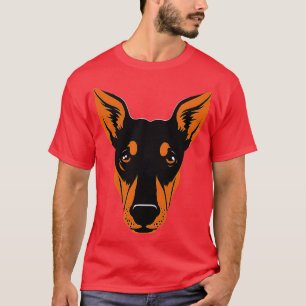 Camiseta Doberman Pinscher Face Cute toon Puppy Lover