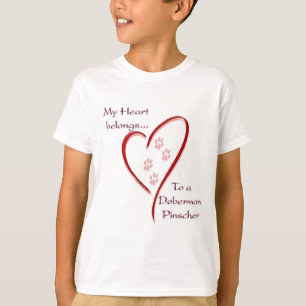 Camiseta Doberman Pinscher Heart Belongs