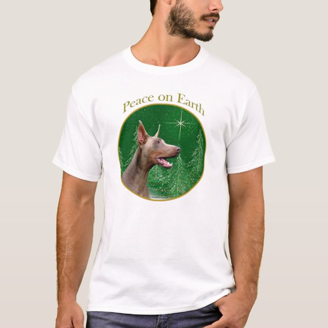 Camiseta Doberman Pinscher (isabella) Peace (Anverso)