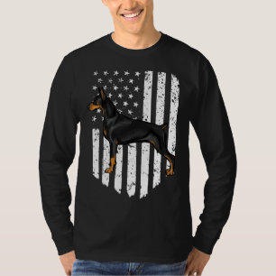 Camiseta Doberman Pinscher, La Bandera Blanca Estadounidens
