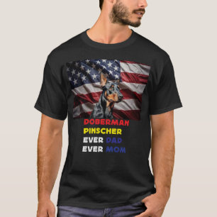 Camiseta Doberman Pinscher Mamá Papá