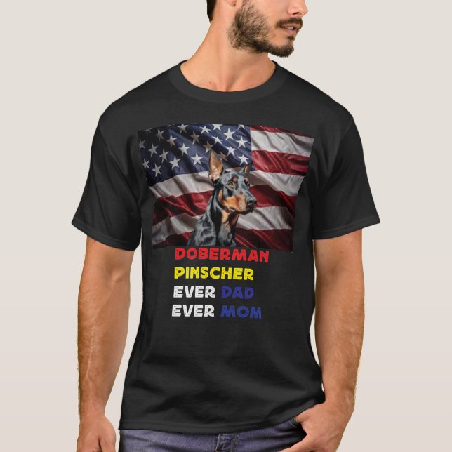 Camiseta Doberman Pinscher Mamá Papá (Anverso)