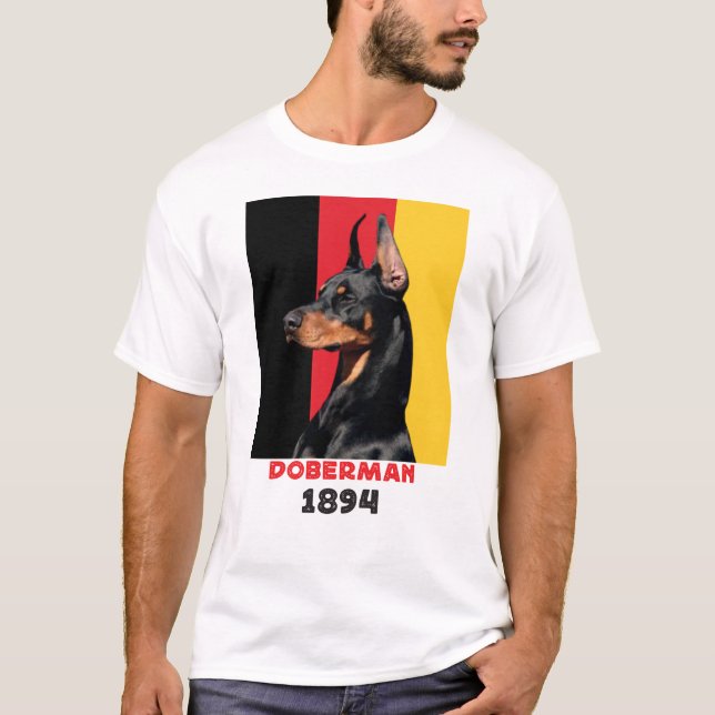 Camiseta Doberman Pinscher  Mamá Papá  1894 (Anverso)