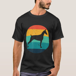 Camiseta Doberman Pinscher Mom Dad Diseño Retro de los años