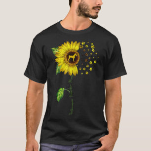 Camiseta Doberman Pinscher Mom Sunflower Doberman Pinscher 