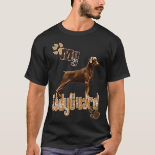 Camiseta Doberman Pinscher My Bodyguard Funny Premium 