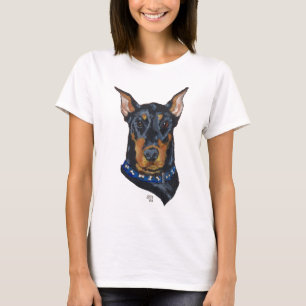 Camiseta Doberman Pinscher negro