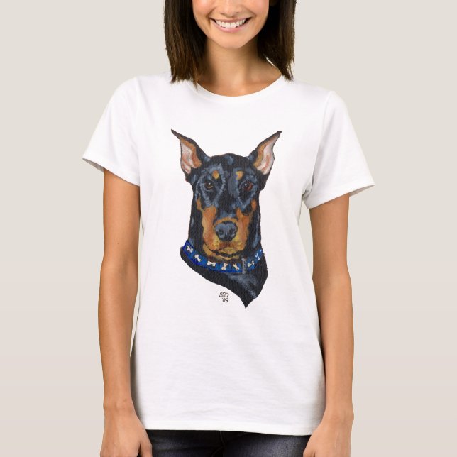 Camiseta Doberman Pinscher negro (Anverso)