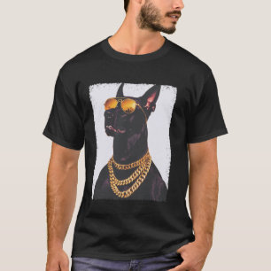 Camiseta Doberman Pinscher negro