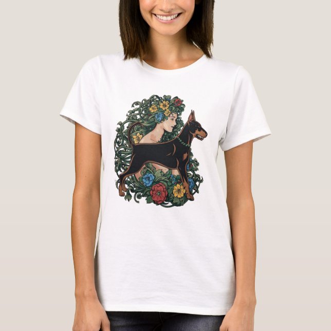 Camiseta Doberman Pinscher Nunca Mom (Anverso)