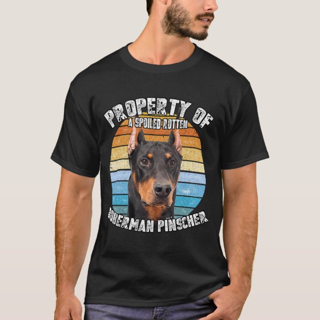 Camiseta Doberman Pinscher Owner  Retro Vintage (Anverso)