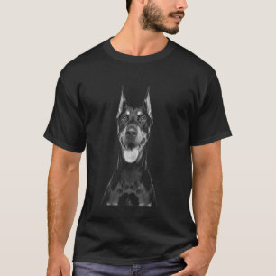 Camiseta Dóberman Pinscher Perro Artístico de Alto Contrast