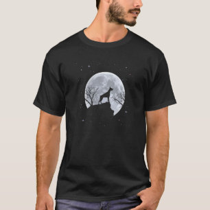 Camiseta Doberman Pinscher Puppy Perro Silhouette And Moon