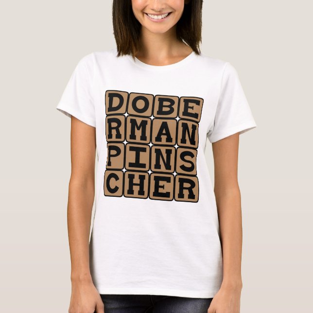 Camiseta Doberman Pinscher, Raza de Perro Doméstico (Anverso)